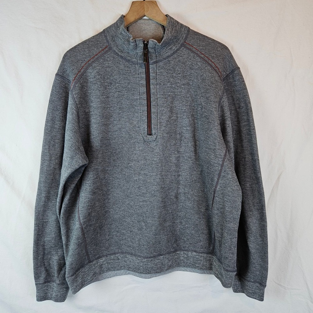 Tommy Bahama Flipsider 1/4 zip reversible pullover sweater, size‎ L